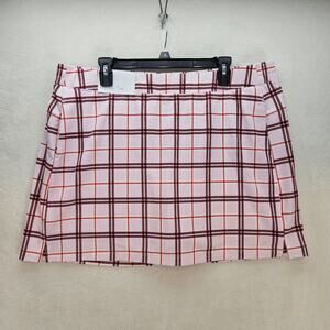 LADY HAGEN WOMEN'S 2XL 16" WOVEN GOLF SKORT PINK PLAID